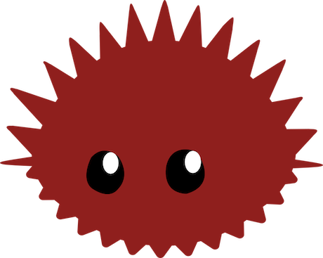 Corro the Unsafe Rusturchin, a sea urchin with sharper spikes than Ferris